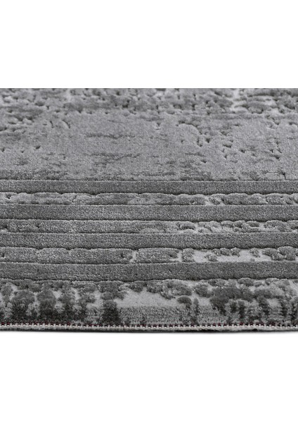 Harper Çizgili Gri Akrilik Dikdörtgen Modern Desenli Akrilik Hav Vermeyen Leke Tutmayan Kolay Temizlenen Yumuşak Makine Salon Yolluk Mutfak Halı modelleri