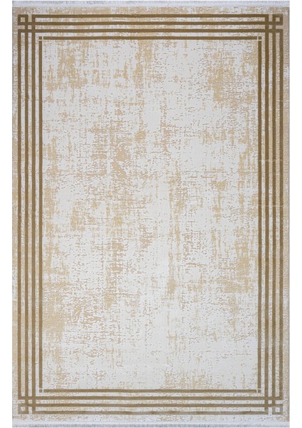 Addilyn Çerçeveli Krem Akrilik Kare Modern Desenli Akrilik Hav Vermeyen Leke Tutmayan Kolay Temizlenen Yumuşak Makine Salon Yolluk Mutfak Halı fiyatları