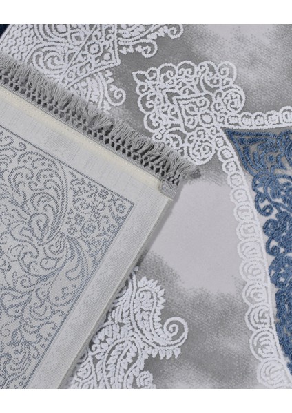Noelle Çerçeveli Gri Pamuk Dikdörtgen Modern Desenli Akrilik Hav Vermeyen Leke Tutmayan Kolay Temizlenen Yumuşak Makine Salon Yolluk Mutfak Halı indirimleri