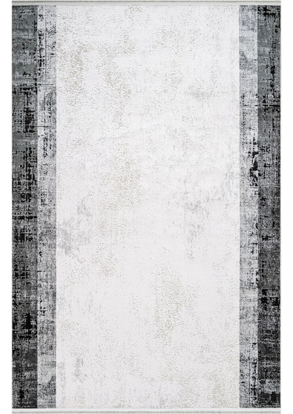 Haven Çerçeveli Antrasit Pamuk Dikdörtgen Modern Desenli Akrilik Hav Vermeyen Leke Tutmayan Kolay Temizlenen Yumuşak Makine Salon Yolluk Mutfak Halı fırsatları