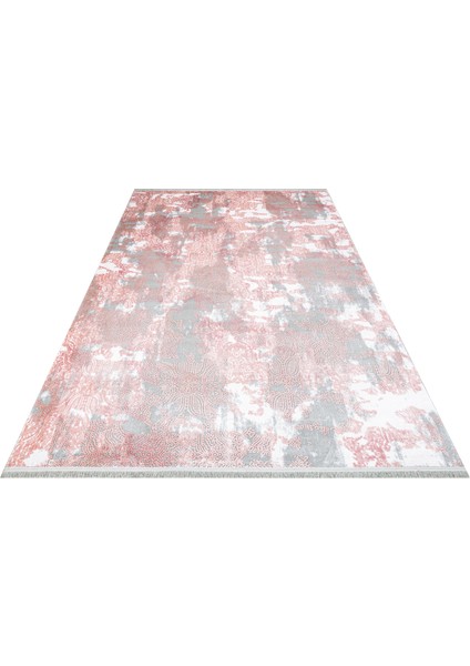 Leila Modern Pembe Pamuk Kare Modern Desenli Akrilik Hav Vermeyen Leke Tutmayan Kolay Temizlenen Yumuşak Makine Salon Yolluk Mutfak Halı fiyatları