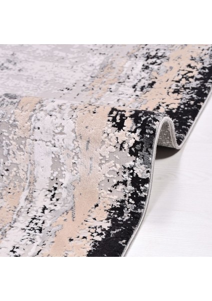 Piper Çerçeveli Krem Pamuk Dikdörtgen Modern Desenli Akrilik Hav Vermeyen Leke Tutmayan Kolay Temizlenen Yumuşak Makine Salon Yolluk Mutfak Halı fırsatları