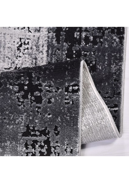 Haven Çerçeveli Antrasit Pamuk Dikdörtgen Modern Desenli Akrilik Hav Vermeyen Leke Tutmayan Kolay Temizlenen Yumuşak Makine Salon Yolluk Mutfak Halı modelleri