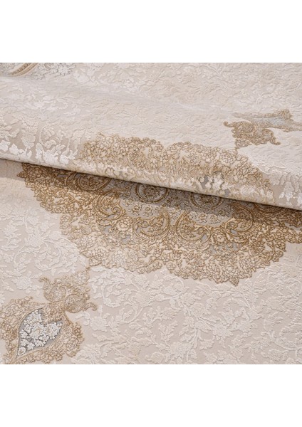 Klasik Bej Viskon Dikdörtgen Modern Desenli Akrilik Hav Vermeyen Leke Tutmayan Kolay Temizlenen Yumuşak Makine Salon Yolluk Mutfak Halı fırsatları