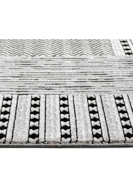 Delaney Patchwork Gri Pamuk Kare Modern Desenli Akrilik Hav Vermeyen Leke Tutmayan Kolay Temizlenen Yumuşak Makine Salon Yolluk Mutfak Halı modelleri