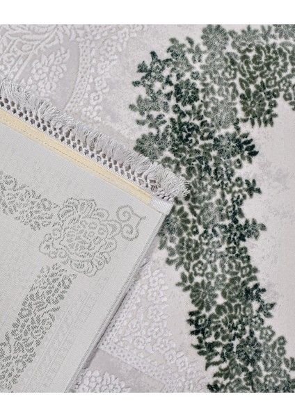 Amora Göbekli Beyaz Pamuk Dikdörtgen Modern Desenli Akrilik Hav Vermeyen Leke Tutmayan Kolay Temizlenen Yumuşak Makine Salon Yolluk Mutfak Halı fırsatları