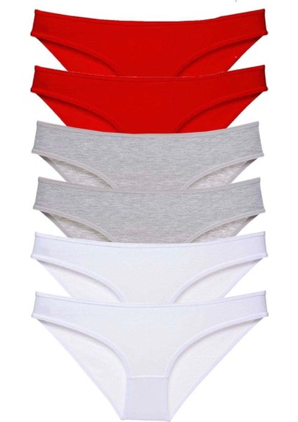 6 Adet Süper Eko Set Likralı Kadın Slip Külot 548