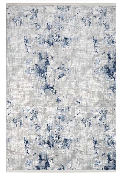 Miriam Modern Gri Yün Dikdörtgen Modern Desenli Akrilik Hav Vermeyen Leke Tutmayan Kolay Temizlenen Yumuşak Makine Salon Yolluk Mutfak Halı