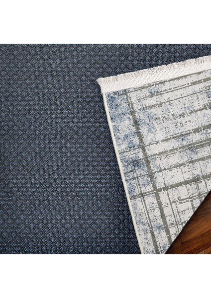 Mavi Modern Etnik Desenli Pamuk Makinada Yıkanabilir Hav Toz Vermez Leke Tutmayan Kaymaz Taban Dijital Makine Baskı Salon Yolluk Mutfak Halı indirimleri