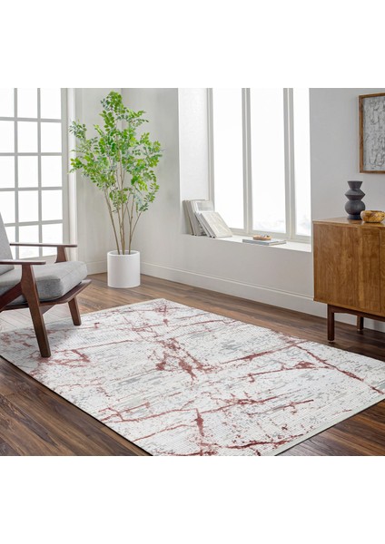 Bordo Modern Etnik Desenli Pamuk Makinada Yıkanabilir Hav Toz Vermez Leke Tutmayan Kaymaz Taban Dijital Makine Baskı Salon Yolluk Mutfak Halı fırsatları