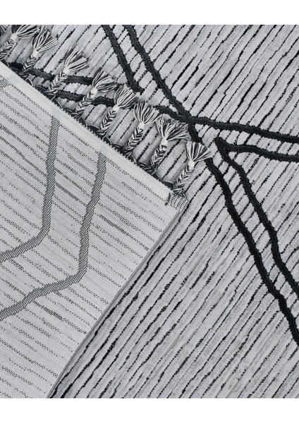 Abduct Geometrik Gri Pamuk Dikdörtgen Modern Desenli Akrilik Hav Vermeyen Leke Tutmayan Kolay Temizlenen Yumuşak Makine Salon Yolluk Mutfak Halı indirimleri