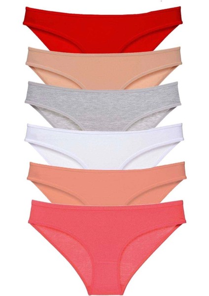 6 Adet Süper Eko Set Likralı Kadın Slip Külot Renk 5