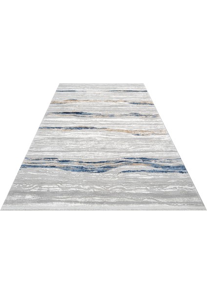 Oakley Çizgili Gri Yün Dikdörtgen Modern Desenli Akrilik Hav Vermeyen Leke Tutmayan Kolay Temizlenen Yumuşak Makine Salon Yolluk Mutfak Halı fiyatları