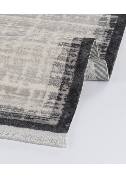 Venice Gri Düz Etnik Modern Desenli Viskon Hav Vermeyen Leke Tutmayan Kolay Temizlenen Yumuşak Makine Salon Yolluk Mutfak Halı fiyatları