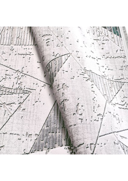 Cora Geometrik Gri Pamuk Dikdörtgen Modern Desenli Akrilik Hav Vermeyen Leke Tutmayan Kolay Temizlenen Yumuşak Makine Salon Yolluk Mutfak Halı modelleri