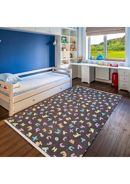 Figürlü Pembe Pamuk Dikdörtgen Modern Desenli Pamuk Makinada Yıkanabilir Hav Toz Vermez Leke Tutmayan Kaymaz Taban Dijital Makine Baskı Salon Yolluk Mutfak Halı fiyatları