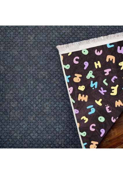 Figürlü Pembe Pamuk Dikdörtgen Modern Desenli Pamuk Makinada Yıkanabilir Hav Toz Vermez Leke Tutmayan Kaymaz Taban Dijital Makine Baskı Salon Yolluk Mutfak Halı indirimleri