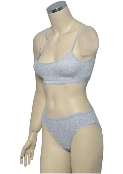 Pedli Ip Askılı Yarım Atlet Büstiyer Külot Takım Gri fırsatları