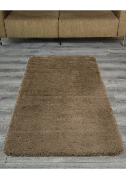 Trudy Düz Kahverengi Polyester Oval Modern Desenli Akrilik Hav Vermeyen Leke Tutmayan Kolay Temizlenen Yumuşak Makine Salon Yolluk Mutfak Halı modelleri