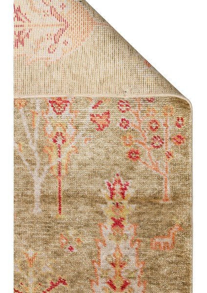 Çiçekli Yeşil Tensel Dikdörtgen Modern Desenli Akrilik Hav Vermeyen Leke Tutmayan Kolay Temizlenen Yumuşak Makine Salon Yolluk Mutfak Halı fiyatları