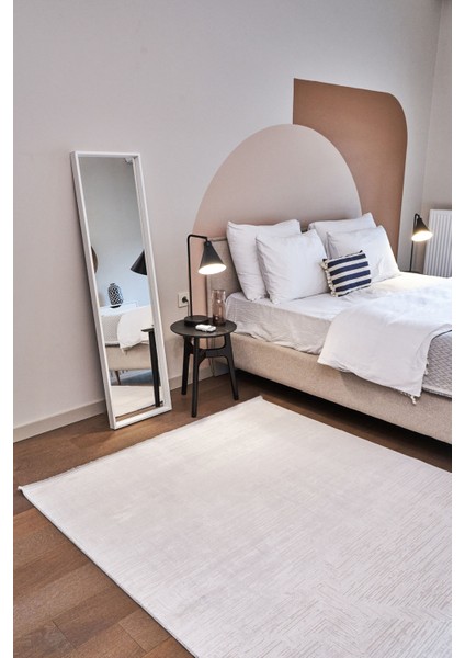 Vennie Gri Düz Etnik Modern Desenli Viskon Hav Vermeyen Leke Tutmayan Kolay Temizlenen Yumuşak Makine Salon Yolluk Mutfak Halı fiyatları