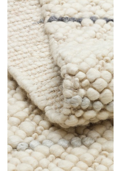 Amazon Modern Antrasit Yün Dikdörtgen El Dokuma