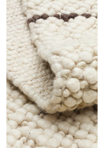 Mississippi Modern Gri Yün Dikdörtgen El Dokuma