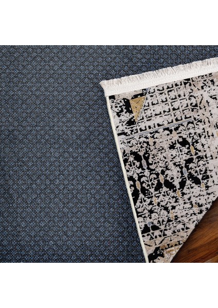 Siyah Klasik Etnik Modern Desenli Pamuk Makinada Yıkanabilir Hav Toz Vermez Leke Tutmayan Kaymaz Taban Dijital Makine Baskı Salon Yolluk Mutfak Halı indirimleri