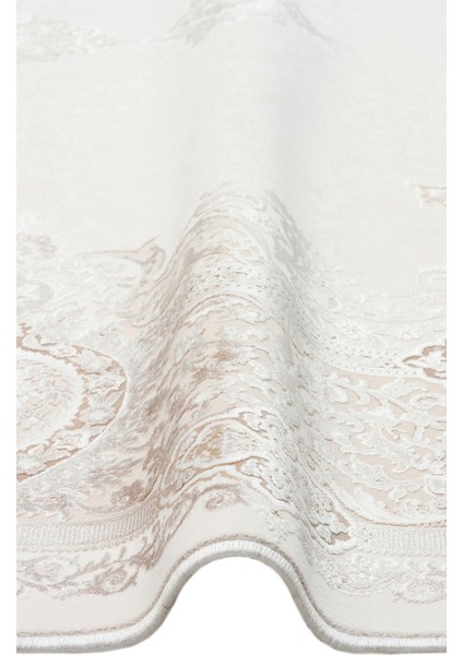 Kiran Göbekli Bej Akrilik Dikdörtgen Modern Desenli Akrilik Hav Vermeyen Leke Tutmayan Kolay Temizlenen Yumuşak Makine Salon Yolluk Mutfak Halı modelleri