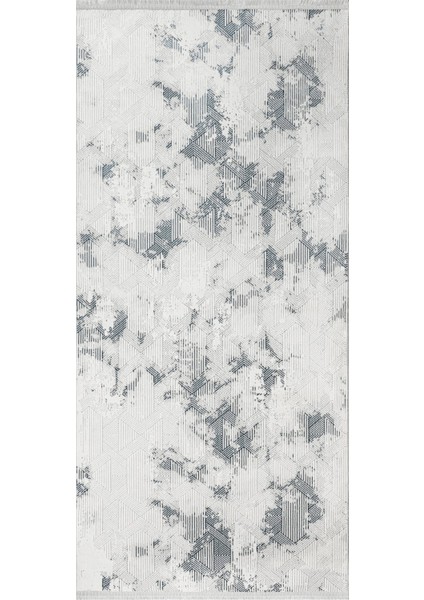 Bhind Modern Lacivert Polyester Dikdörtgen Modern Desenli Akrilik Hav Vermeyen Leke Tutmayan Kolay Temizlenen Yumuşak Makine Salon Yolluk Mutfak Halı