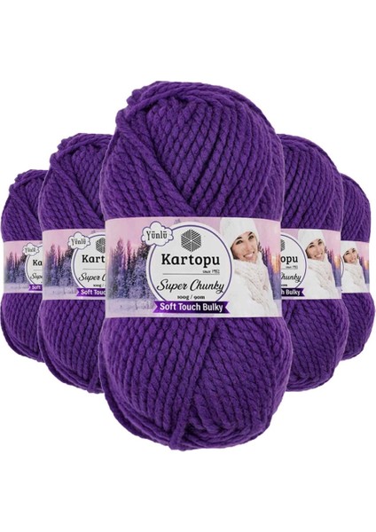 5 Adet Super Chunky Kalın Kışlık El Örgü Ipliği 100 gr K725