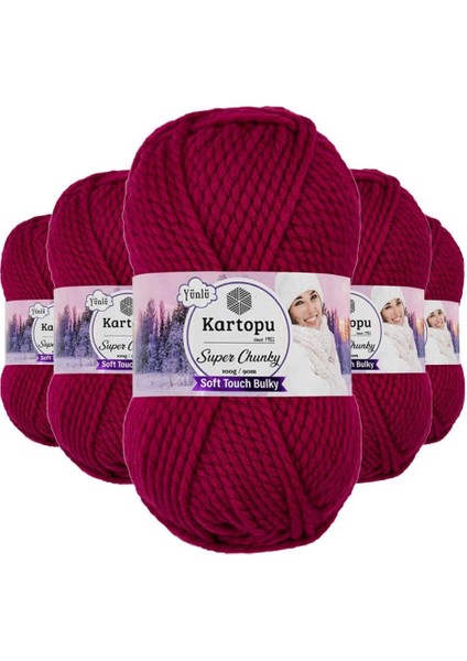 5 Adet Super Chunky Kalın Kışlık El Örgü Ipliği 100 gr K799