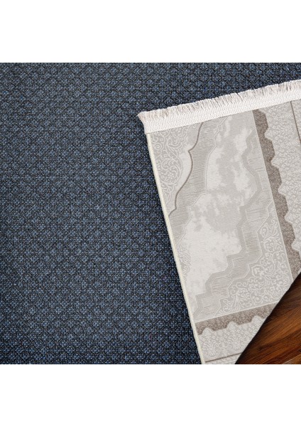 Gri Klasik Etnik Modern Desenli Pamuk Makinada Yıkanabilir Hav Toz Vermez Leke Tutmayan Kaymaz Taban Dijital Makine Baskı Salon Yolluk Mutfak Halı indirimleri