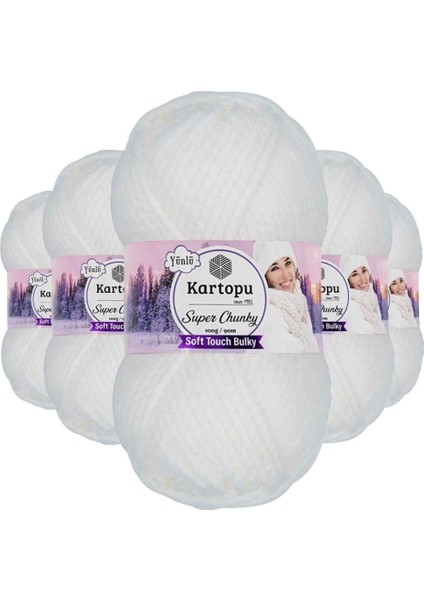 5 Adet Super Chunky Kalın Kışlık El Örgü Ipliği 100 gr K010