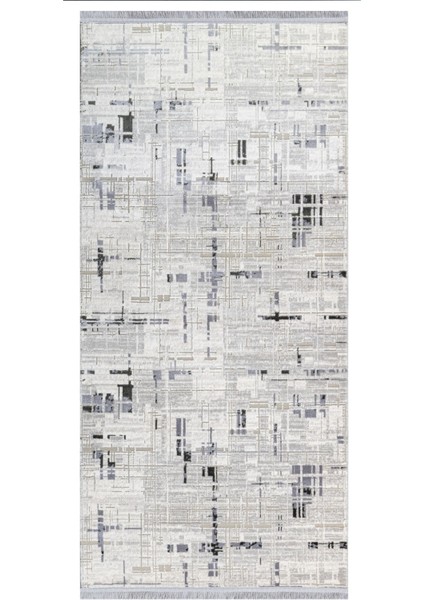 Bright Modern Gri Akrilik Dikdörtgen Modern Desenli Akrilik Hav Vermeyen Leke Tutmayan Kolay Temizlenen Yumuşak Makine Salon Yolluk Mutfak Halı