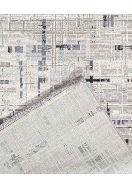 Bright Modern Gri Akrilik Dikdörtgen Modern Desenli Akrilik Hav Vermeyen Leke Tutmayan Kolay Temizlenen Yumuşak Makine Salon Yolluk Mutfak Halı modelleri