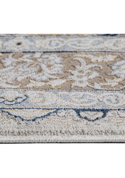 Buldana Çerçeveli Mavi Polyester Dikdörtgen Modern Desenli Akrilik Hav Vermeyen Leke Tutmayan Kolay Temizlenen Yumuşak Makine Salon Yolluk Mutfak Halı fiyatları