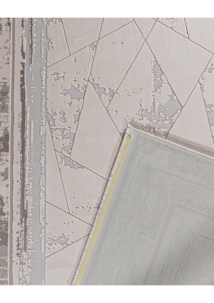 Rola Çerçeveli Krem Akrilik Dikdörtgen Modern Desenli Akrilik Hav Vermeyen Leke Tutmayan Kolay Temizlenen Yumuşak Makine Salon Yolluk Mutfak Halı modelleri