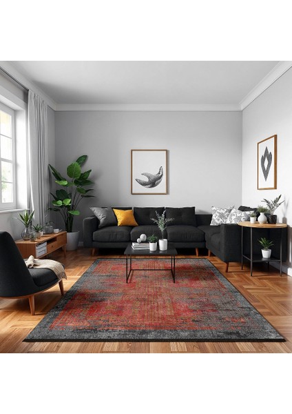 Modern Kırmızı Pamuk Dikdörtgen Modern Desenli Pamuk Makinada Yıkanabilir Hav Toz Vermez Leke Tutmayan Kaymaz Taban Dijital Makine Baskı Salon Yolluk Mutfak Halı fiyatları