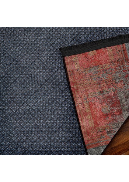 Modern Kırmızı Pamuk Dikdörtgen Modern Desenli Pamuk Makinada Yıkanabilir Hav Toz Vermez Leke Tutmayan Kaymaz Taban Dijital Makine Baskı Salon Yolluk Mutfak Halı indirimleri