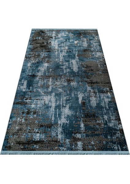 Sirsa Modern Mavi Akrilik Dikdörtgen Modern Desenli Akrilik Hav Vermeyen Leke Tutmayan Kolay Temizlenen Yumuşak Makine Salon Yolluk Mutfak Halı fırsatları