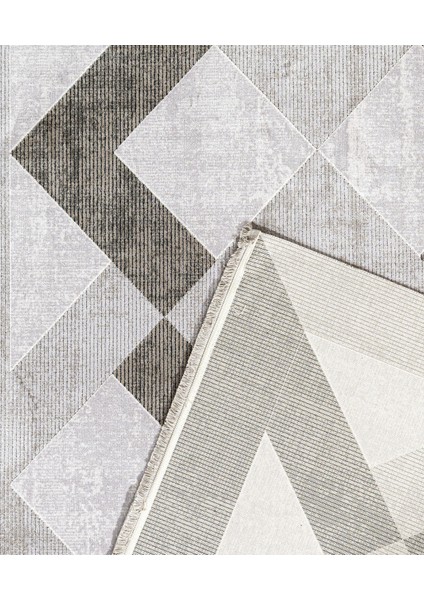 Dunsborough Geometrik Gri Akrilik Dikdörtgen Modern Desenli Akrilik Hav Vermeyen Leke Tutmayan Kolay Temizlenen Yumuşak Makine Salon Yolluk Mutfak Halı modelleri