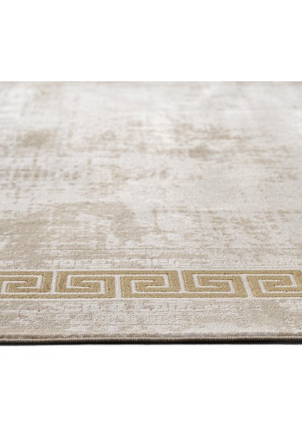 Agnes Water Çerçeveli Bej Akrilik Dikdörtgen Modern Desenli Akrilik Hav Vermeyen Leke Tutmayan Kolay Temizlenen Yumuşak Makine Salon Yolluk Mutfak Halı fiyatları