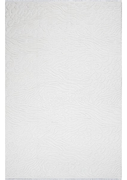 Spruce Beyaz Geometrik Etnik Modern Desenli Hav Vermeyen Leke Tutmayan Kolay Temizlenen Yumuşak Makine Salon Yolluk Mutfak Halı