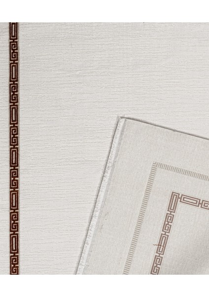 Alwar Çerçeveli Krem Akrilik Dikdörtgen Modern Desenli Akrilik Hav Vermeyen Leke Tutmayan Kolay Temizlenen Yumuşak Makine Salon Yolluk Mutfak Halı modelleri