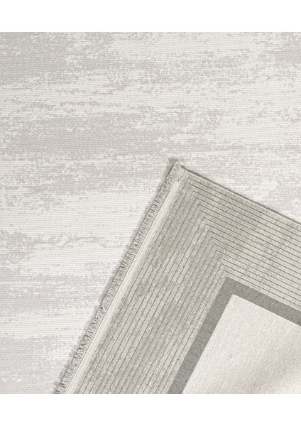 Eumundi Çerçeveli Gri Akrilik Dikdörtgen Modern Desenli Akrilik Hav Vermeyen Leke Tutmayan Kolay Temizlenen Yumuşak Makine Salon Yolluk Mutfak Halı fiyatları