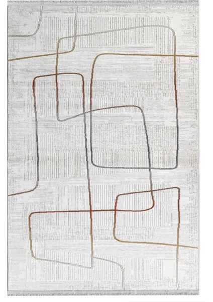 Dima Çizgili Gri Akrilik Dikdörtgen Modern Desenli Akrilik Hav Vermeyen Leke Tutmayan Kolay Temizlenen Yumuşak Makine Salon Yolluk Mutfak Halı fırsatları