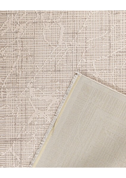 Dalal Çerçeveli Krem Akrilik Dikdörtgen Modern Desenli Akrilik Hav Vermeyen Leke Tutmayan Kolay Temizlenen Yumuşak Makine Salon Yolluk Mutfak Halı modelleri