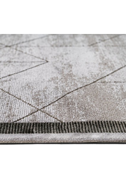 Lancelin Çizgili Gri Akrilik Dikdörtgen Modern Desenli Akrilik Hav Vermeyen Leke Tutmayan Kolay Temizlenen Yumuşak Makine Salon Yolluk Mutfak Halı modelleri