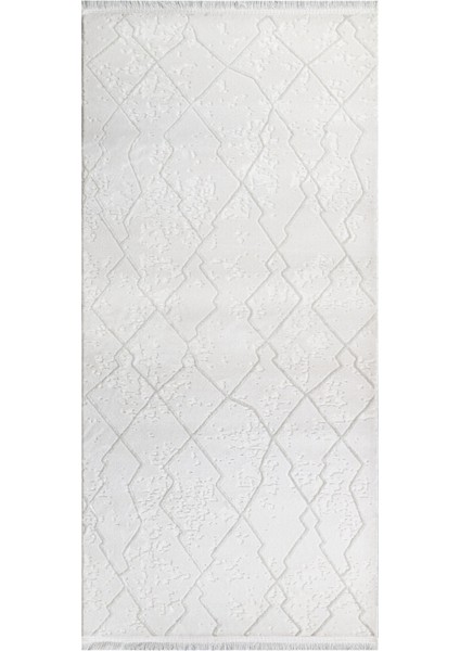 Tilba Tilba Geometrik Gri Akrilik Dikdörtgen Modern Desenli Akrilik Hav Vermeyen Leke Tutmayan Kolay Temizlenen Yumuşak Makine Salon Yolluk Mutfak Halı